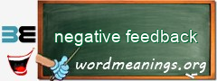 WordMeaning blackboard for negative feedback